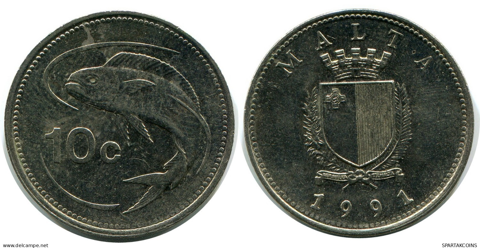 10 CENTS 1991 MALTA Coin #AZ295.U.A - Malta