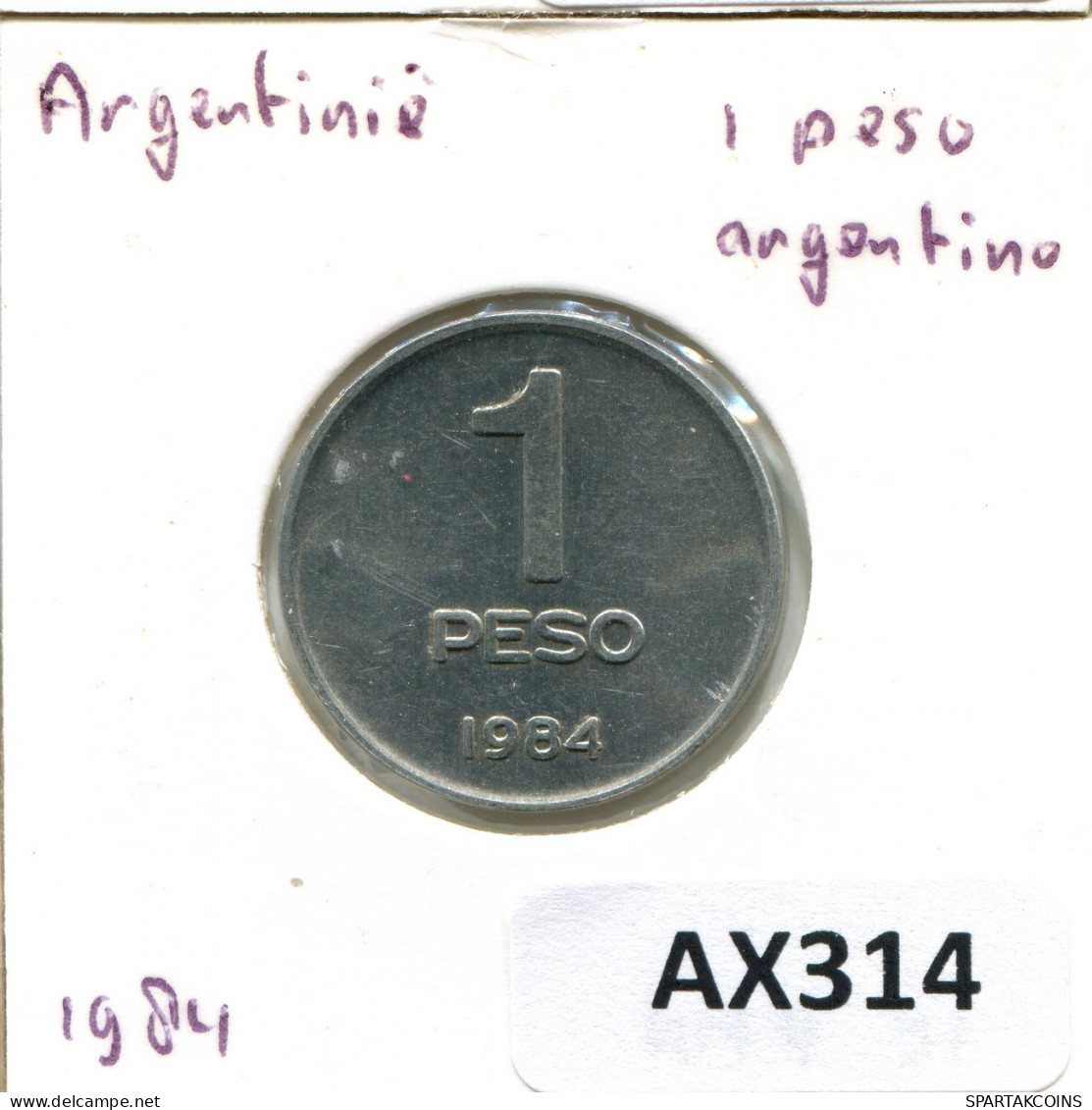 1 PESO 1984 ARGENTINA Moneda #AX314.E.A - Argentinië