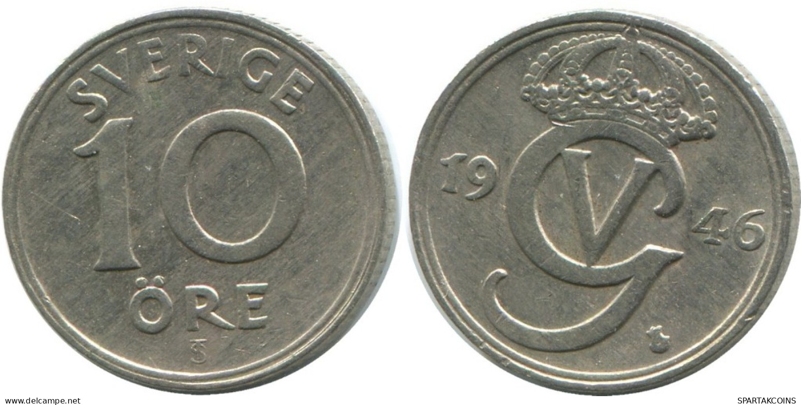10 ORE 1946 SCHWEDEN SWEDEN Münze #AD123.2.D.A - Sweden