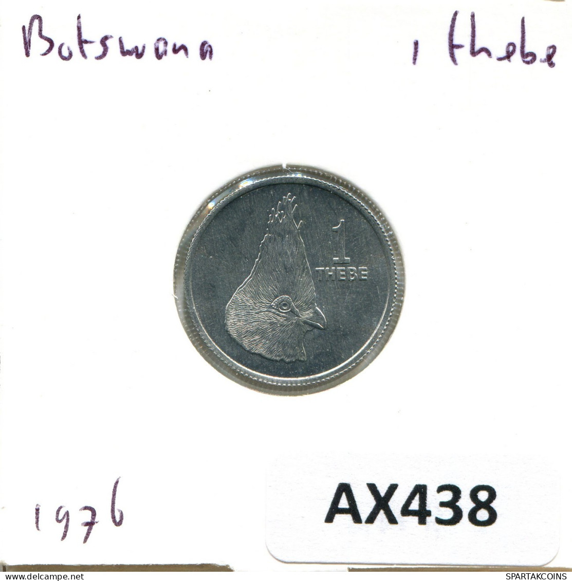 1 THEBE 1976 BOTSWANA Coin #AX438.U.A - Botswana