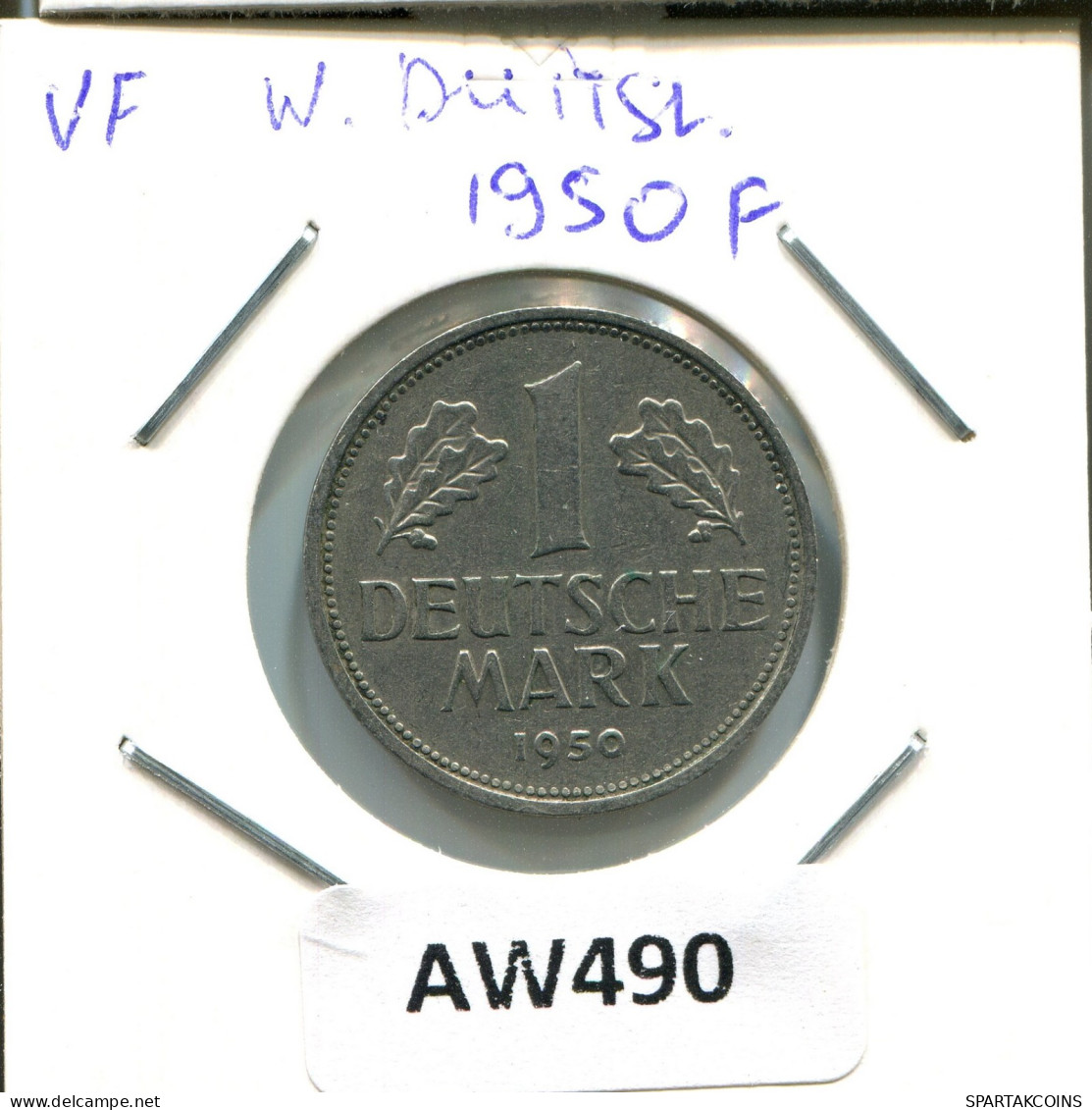 1 DM 1950 F ALEMANIA Moneda GERMANY #AW490.E.A - 1 Marco