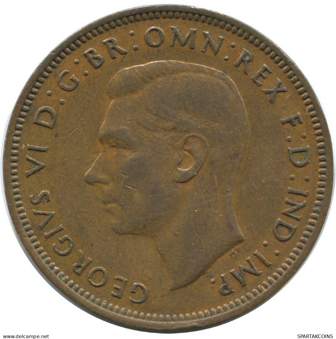 HALF PENNY 1943 UK GROßBRITANNIEN GREAT BRITAIN Münze #AG818.1.D.A - C. 1/2 Penny