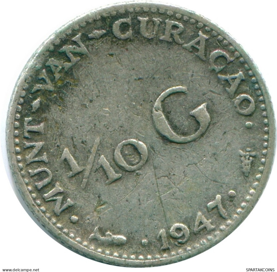 1/10 GULDEN 1947 CURACAO NIEDERLANDE SILBER Koloniale Münze #NL11873.3.D.A - Curaçao