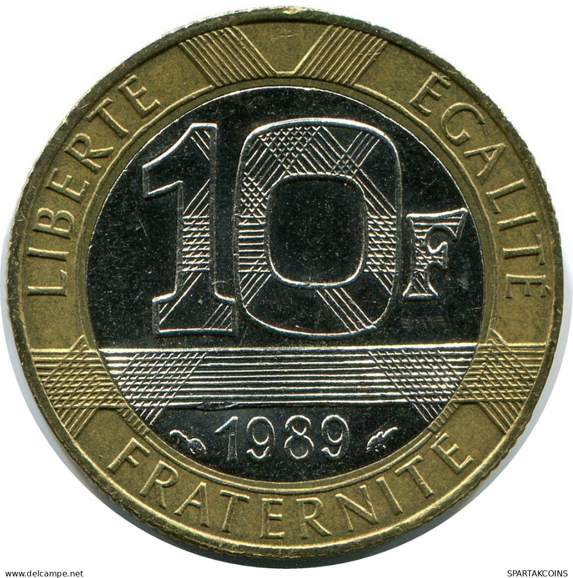 10 FRANCS 1989 FRANCIA FRANCE Moneda BIMETALLIC #AZ390.E.A - 10 Francs