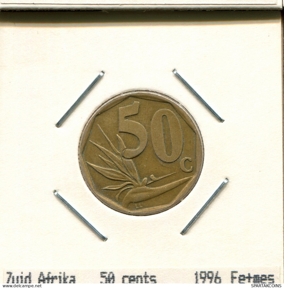 50 CENTS 1996 SUDAFRICA SOUTH AFRICA Moneda #AS300.E.A - South Africa