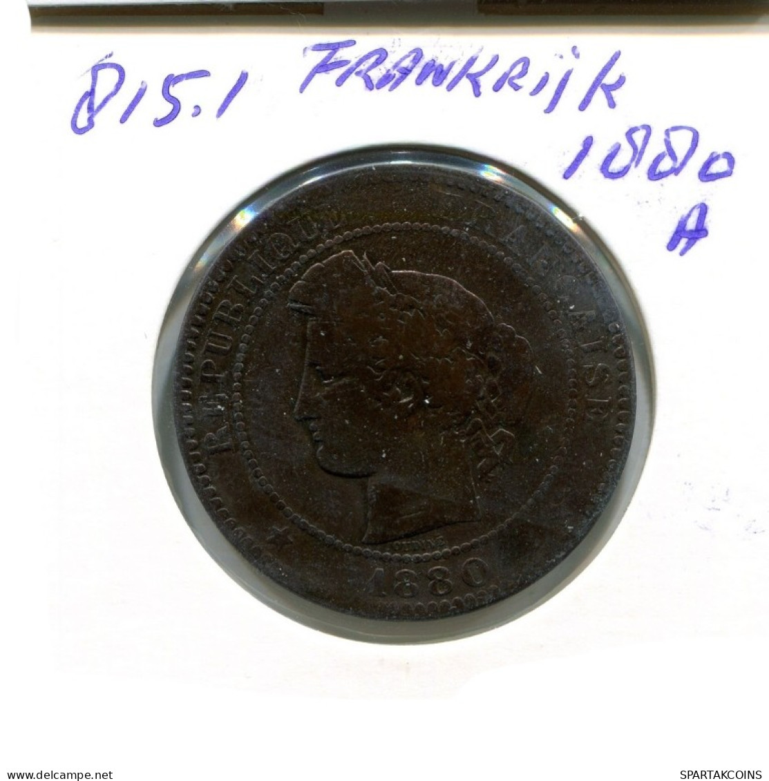 10 CENTIMES 1880 A FRANCIA FRANCE Moneda #AN072.E.A - 10 Centimes