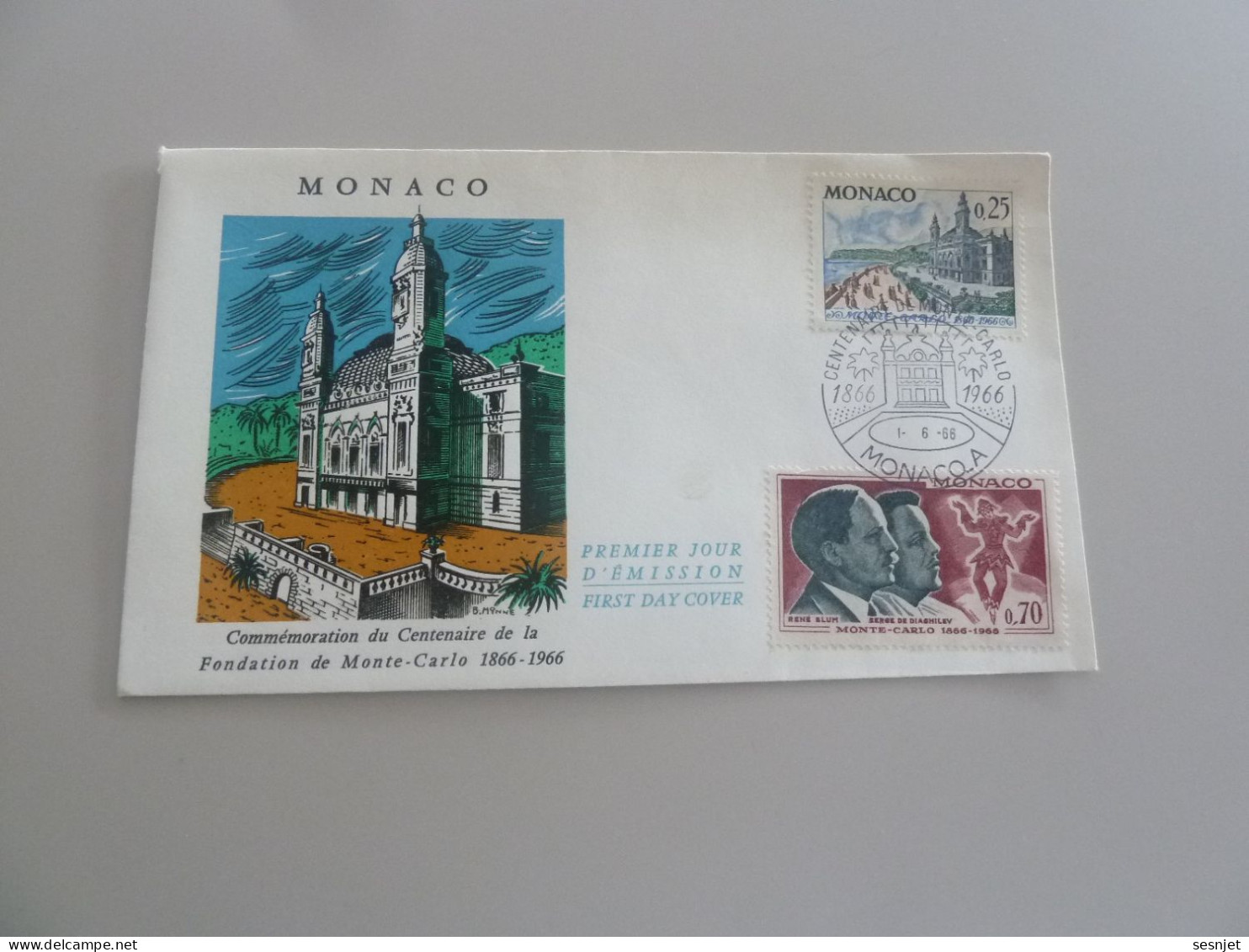 Monaco - Centenaire De La Fondation - 25c. Et 70c. - Yt 691 Et 695 - Enveloppe Premier Jour D'Emission - Année 1966 - - FDC