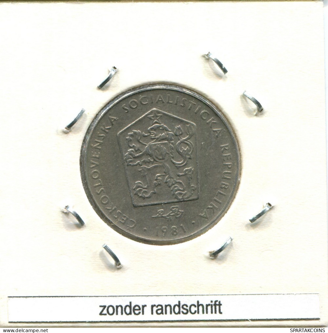 2 KORUN 1981 TSCHECHOSLOWAKEI CZECHOSLOWAKEI SLOVAKIA Münze #AS529.D.A - Czechoslovakia
