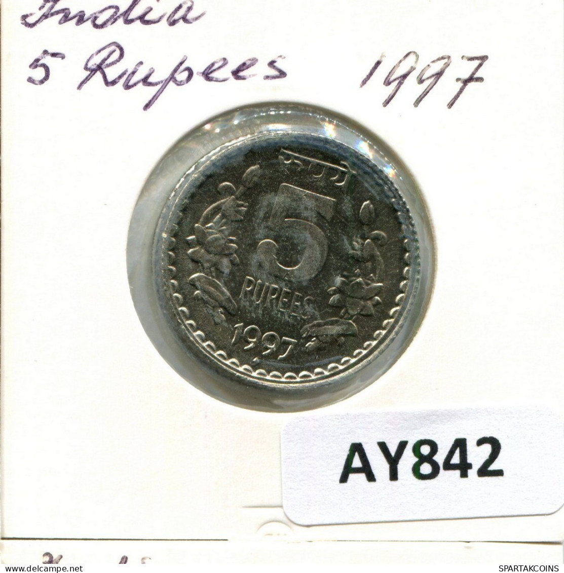 5 RUPEES 1997 INDIEN INDIA Münze #AY842.D.A - Indien