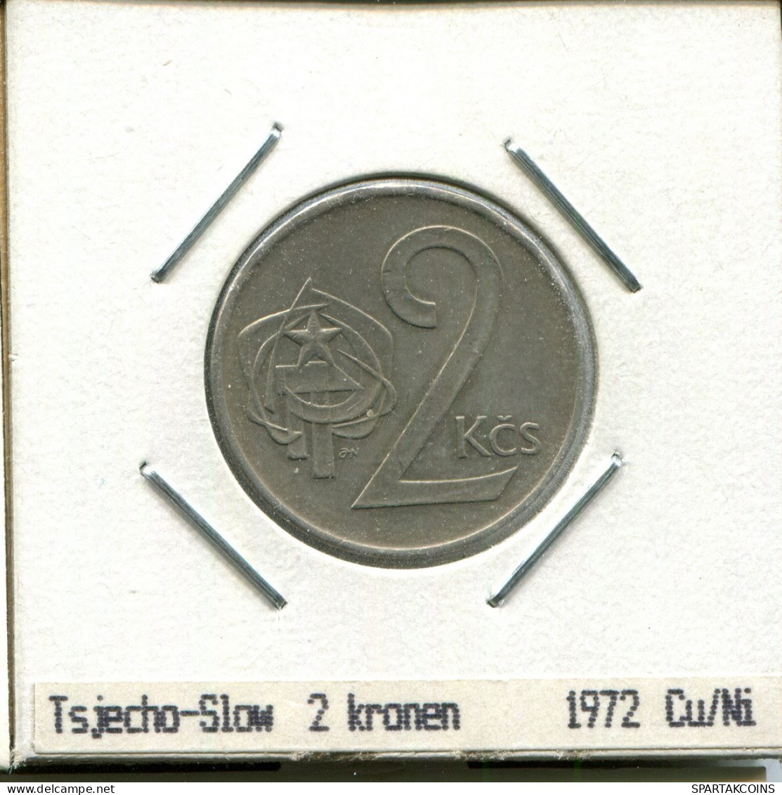 2 KORUN 1972 TSCHECHOSLOWAKEI CZECHOSLOWAKEI SLOVAKIA Münze #AS528.D.A - Tchécoslovaquie