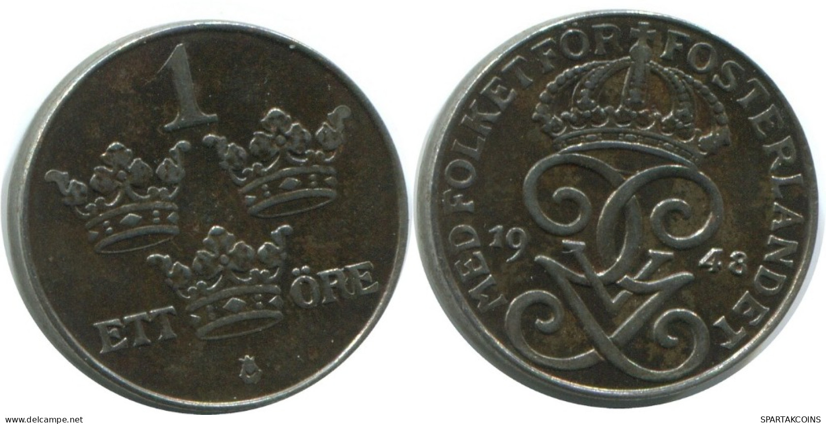 1 ORE 1948 SWEDEN Coin #AD299.2.U.A - Sweden
