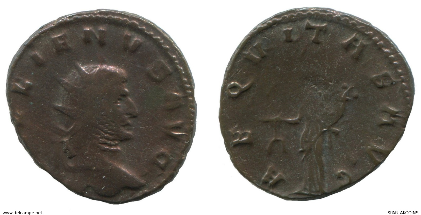 GALLIENUS ANTONINIANUS Roma AD159 Aequuitas AVG 3.7g/22mm #NNN1660.18.U.A - The Military Crisis (235 AD To 284 AD)