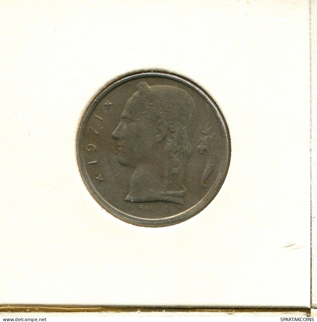 5 FRANCS 1971 FRENCH Text BÉLGICA BELGIUM Moneda #AU049.E.A - 5 Frank