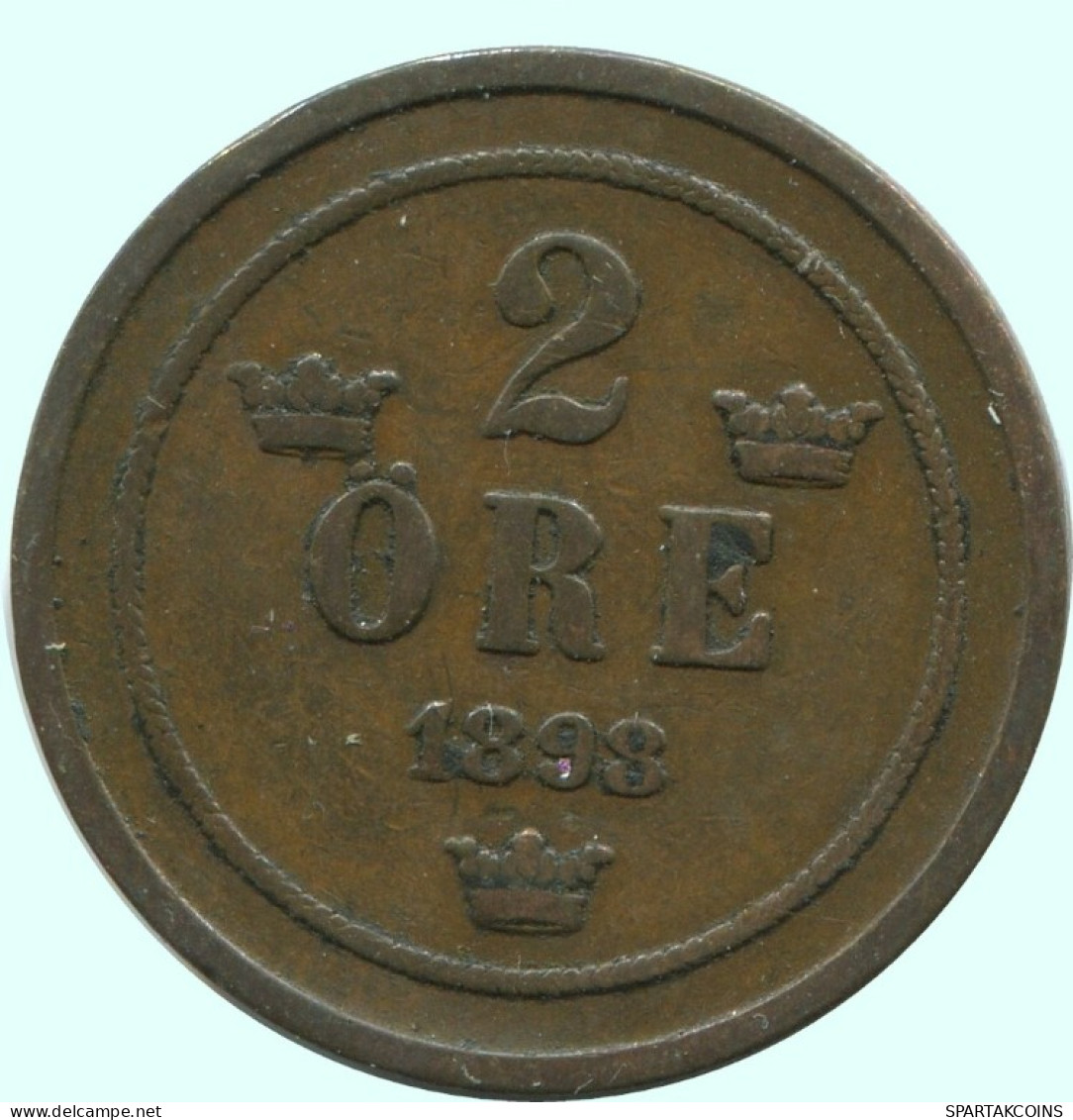 2 ORE 1898 SUECIA SWEDEN Moneda #AC856.2.E.A - Sweden