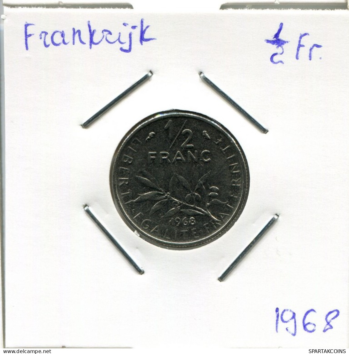 1/2 FRANC 1968 FRANCE Pièce Française #AM914.F.A - 1/2 Franc