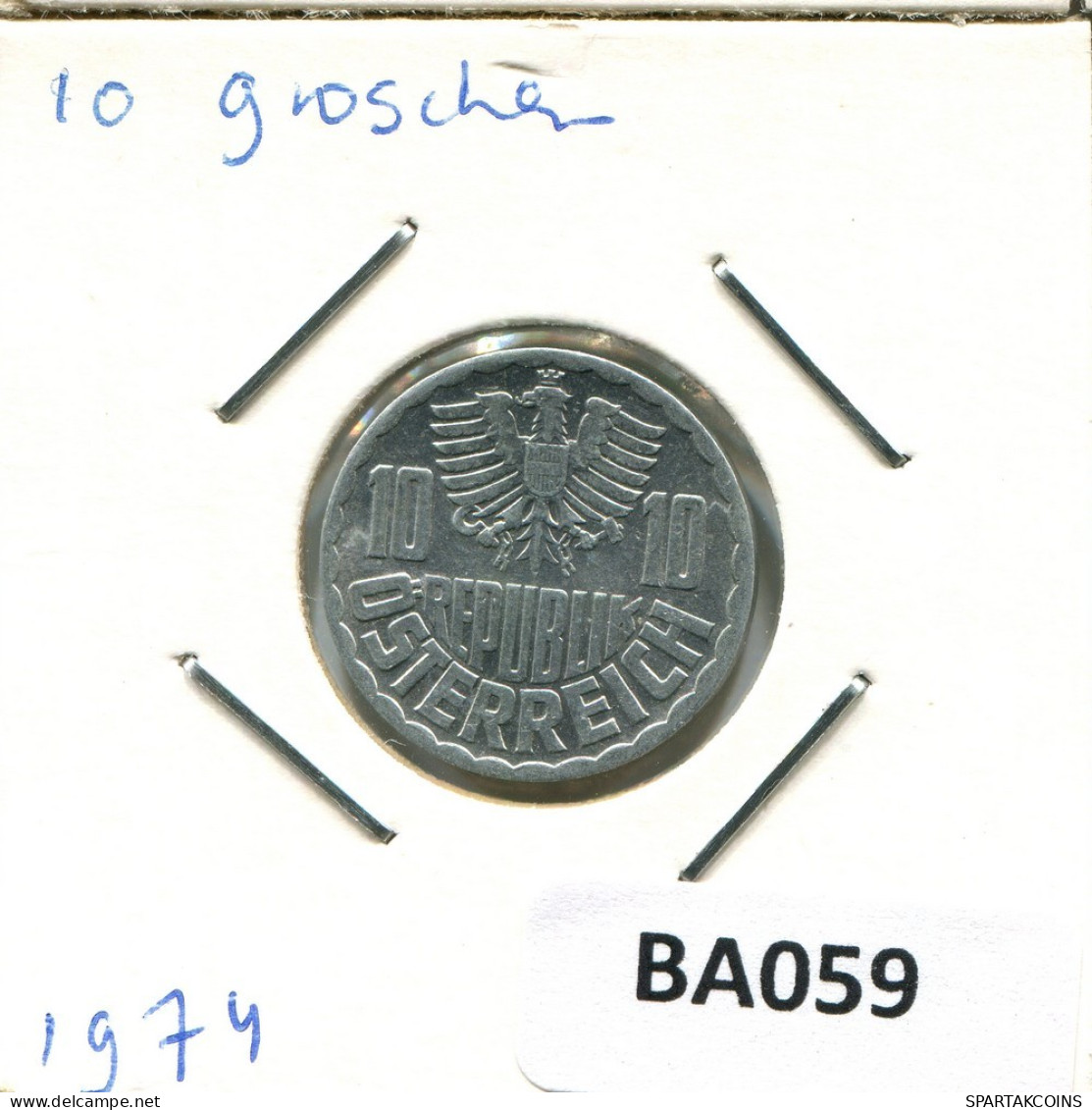10 GROSCHEN 1974 AUSTRIA Moneda #BA059.E.A - Oesterreich