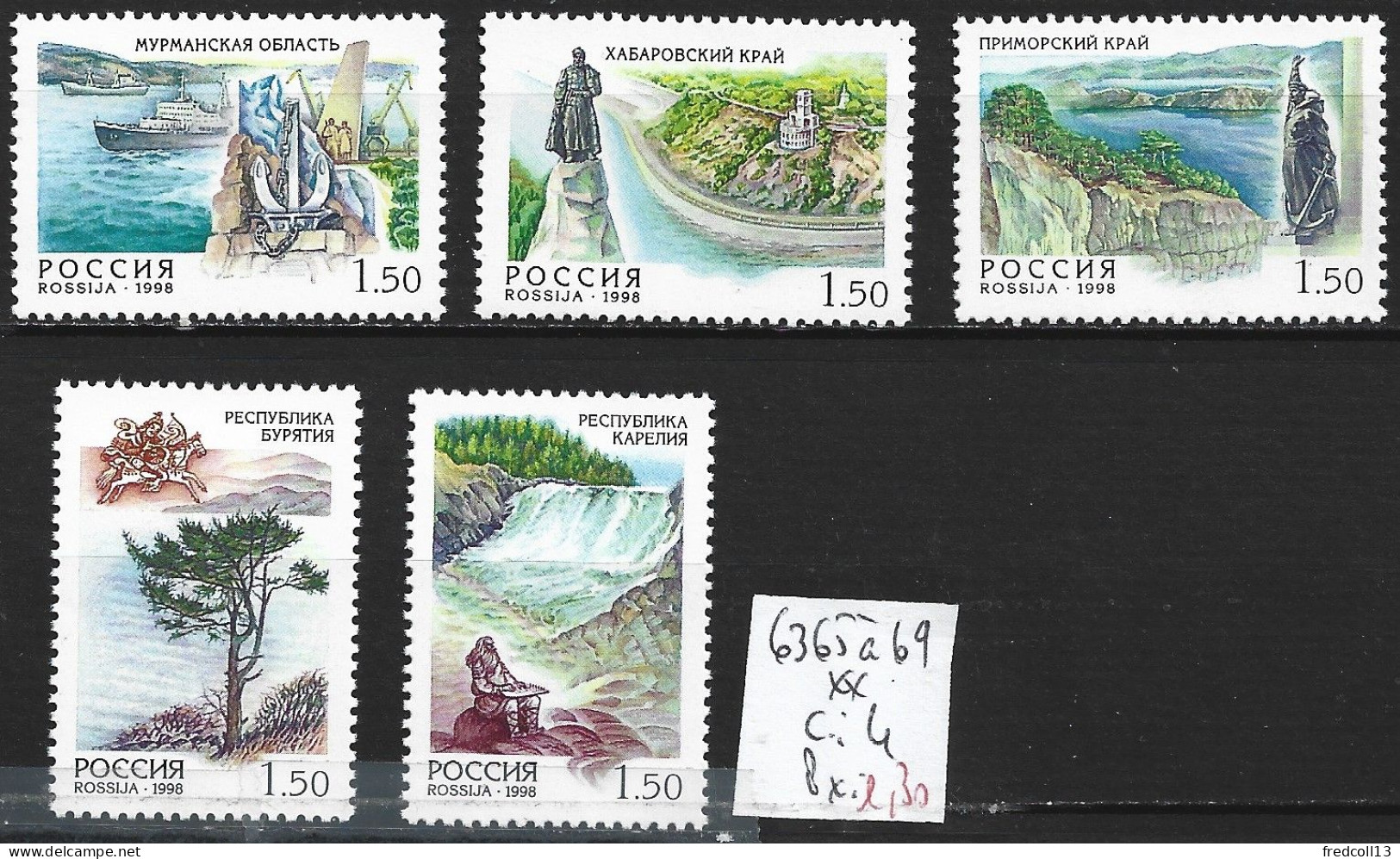 RUSSIE 6365 à 69 ** Côte 4 € - Unused Stamps