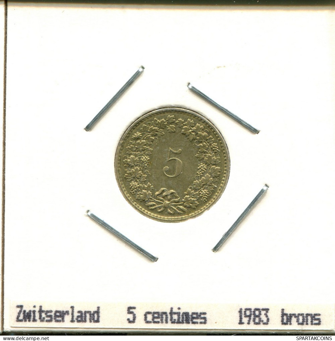 5 CENTIMES 1983 SUISSE SWITZERLAND Pièce #AS492.F.A - Autres & Non Classés