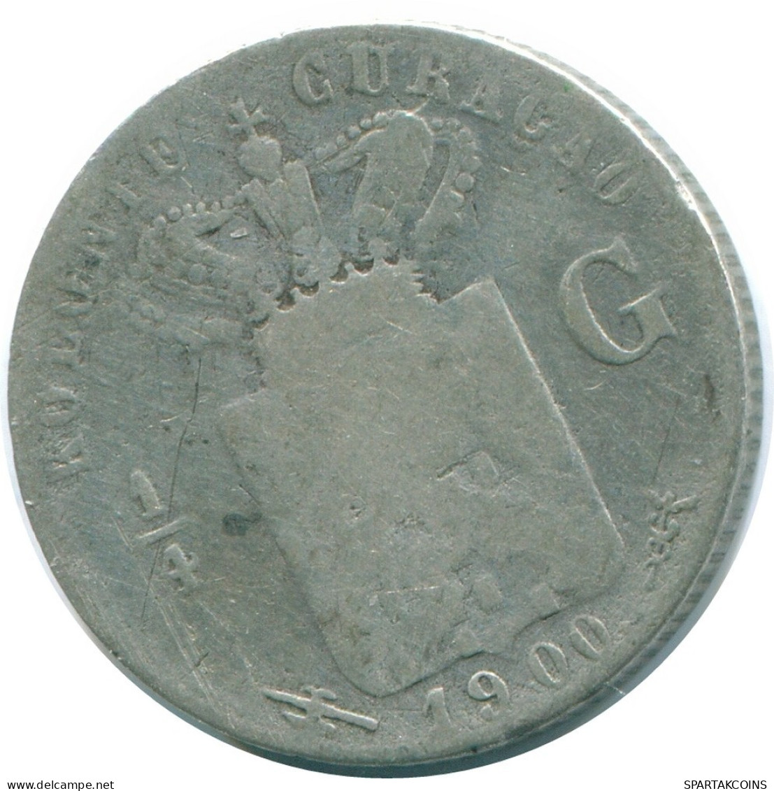 1/4 GULDEN 1900 CURACAO NIEDERLANDE SILBER Koloniale Münze #NL10457.4.D.A - Curaçao