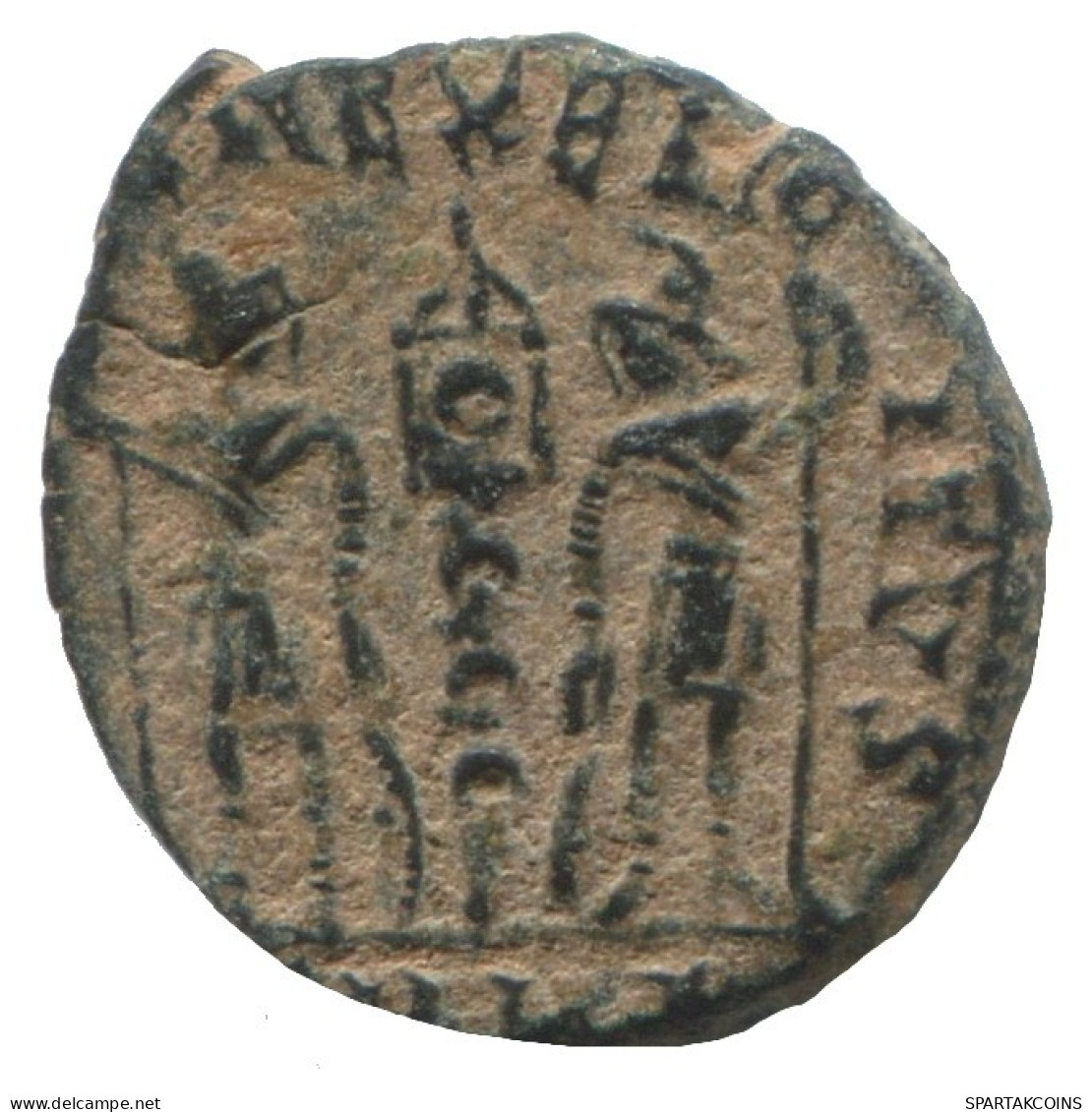 CONSTANTIUS GLORIA EXERCITVS TWO SOLDIERS 1.5g/15mm #ANN1325.9.F.A - The Tetrarchy (284 AD Tot 307 AD)