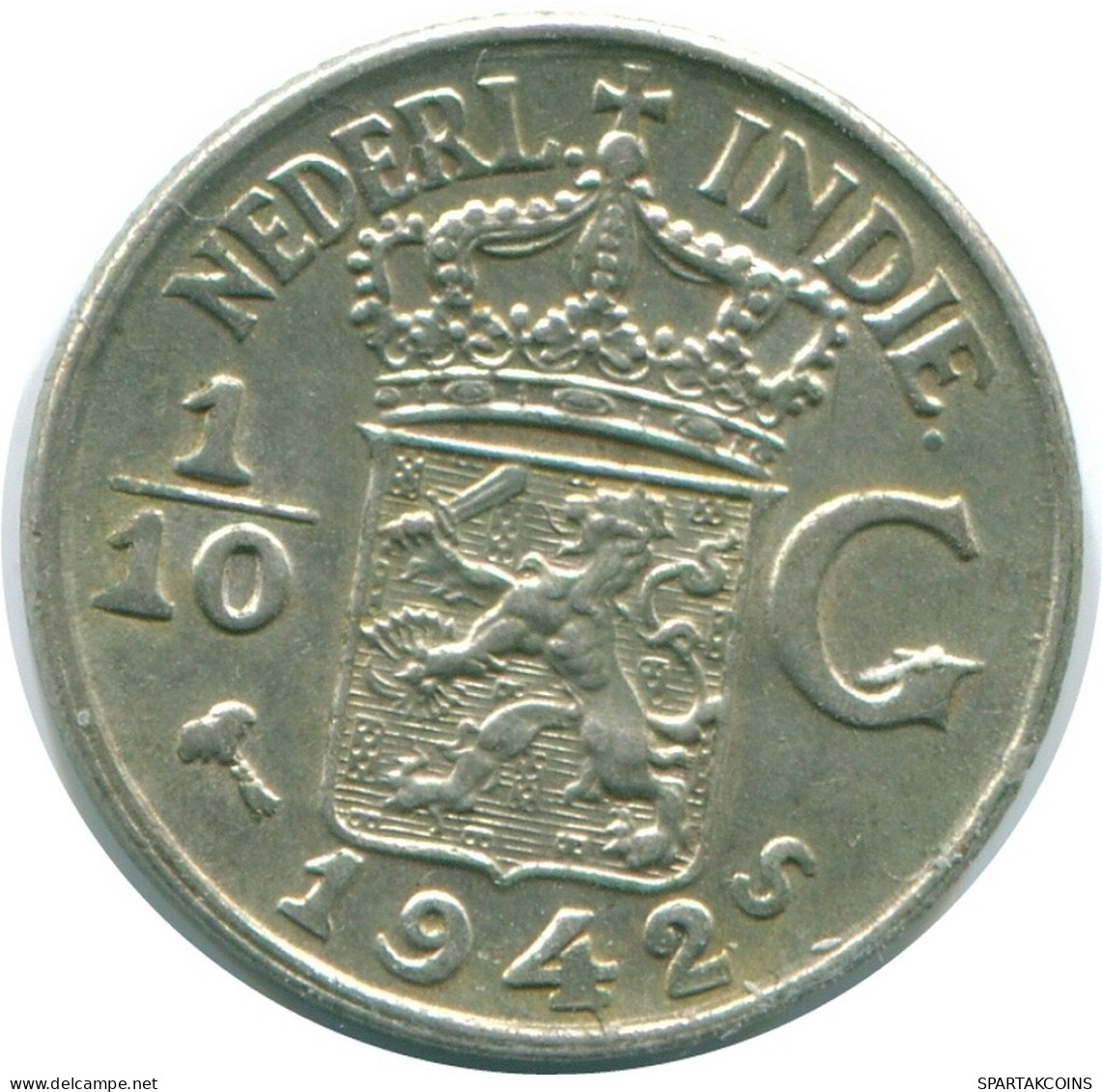 1/10 GULDEN 1942 INDIAS ORIENTALES DE LOS PAÍSES BAJOS PLATA #NL13973.3.E.A - Dutch East Indies
