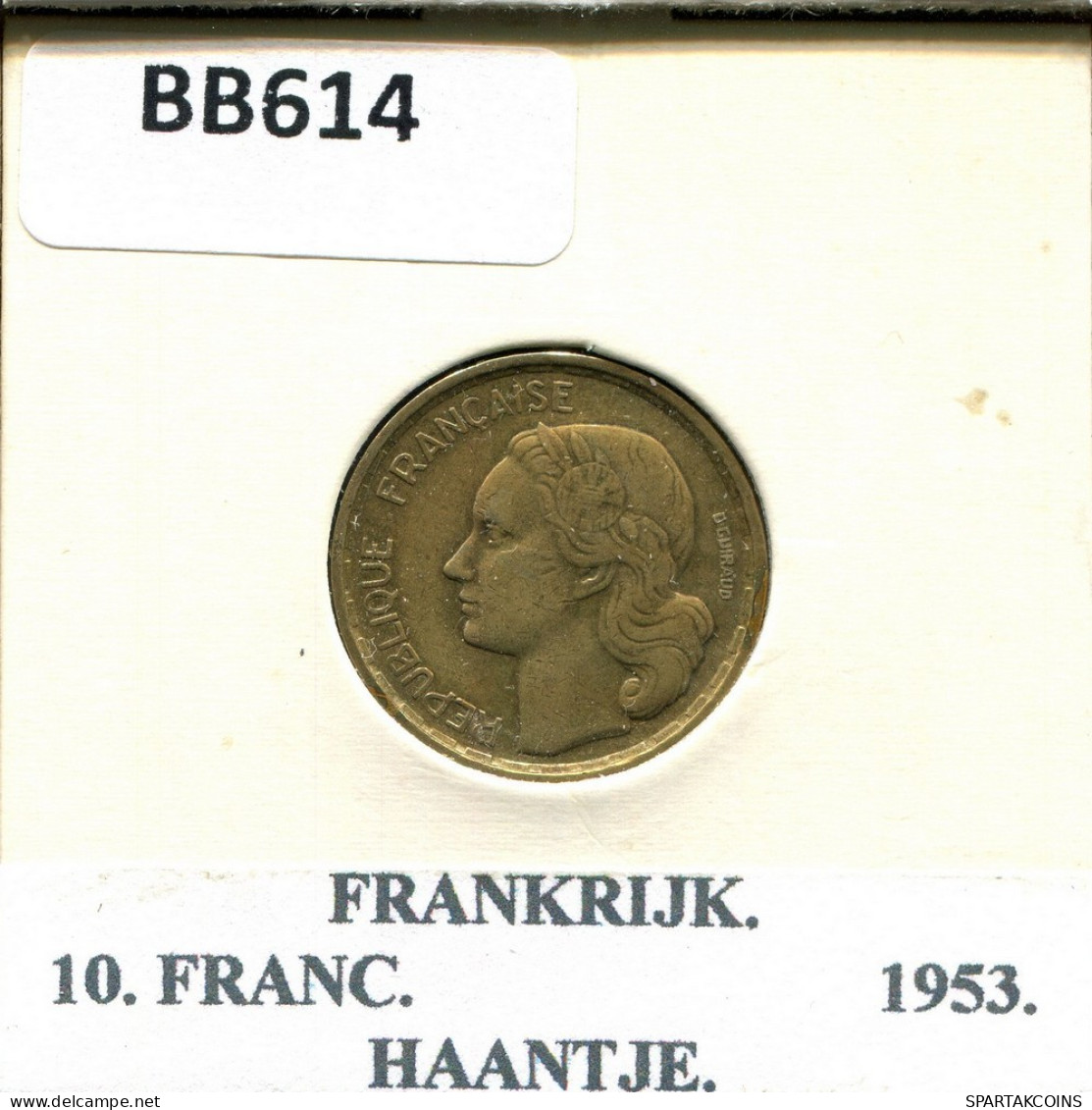10 FRANCS 1953 FRANCE Pièce #BB614.F.A - 10 Francs