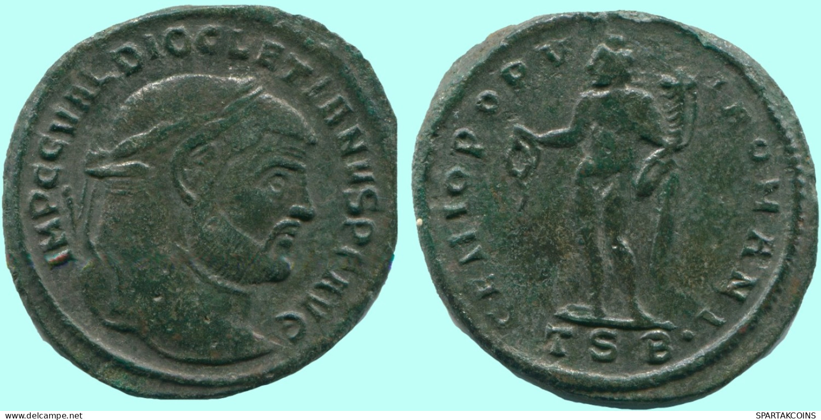 DIOCLETIAN THESSALONICA AD 299 GENIO POPV L I ROMANI 8.1g/28mm #ANC13108.80.F.A - La Tétrarchie (284 à 307)