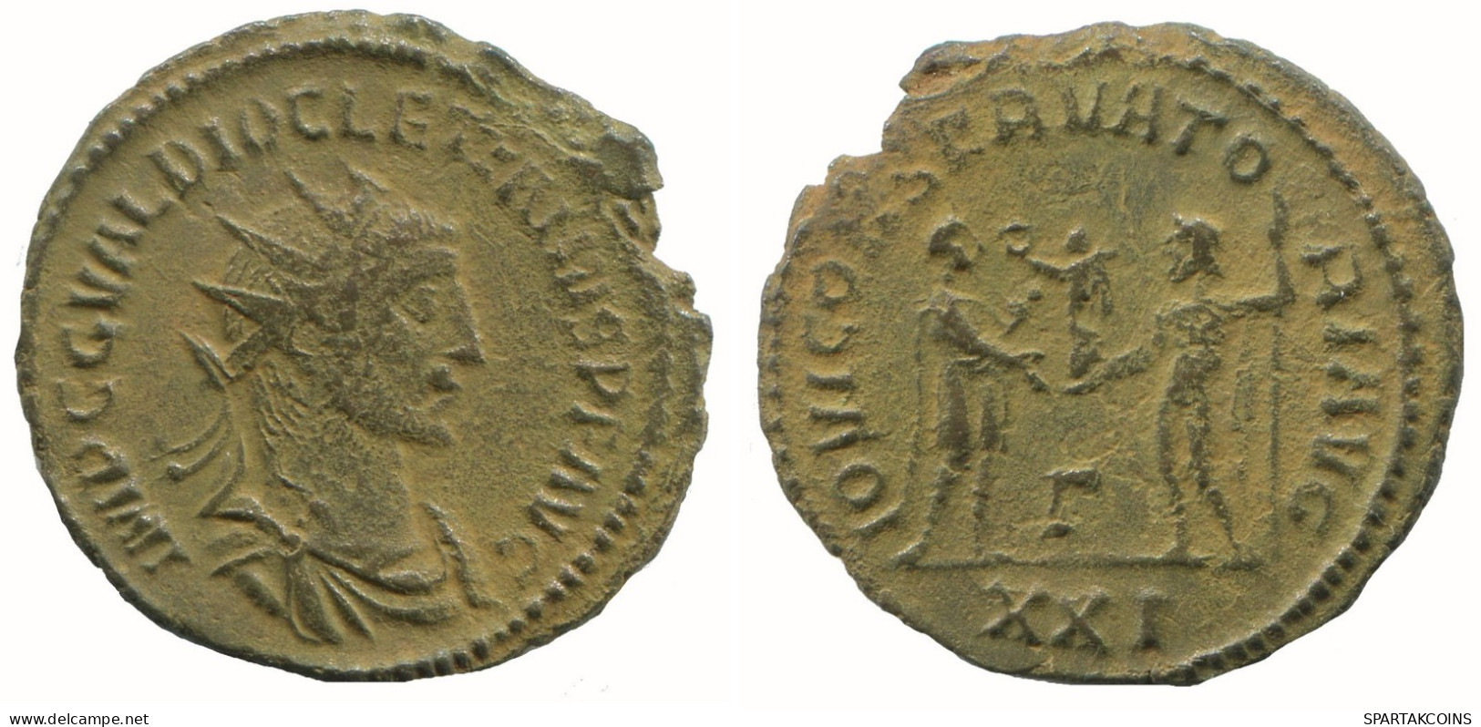 DIOCLETIAN ANTONINIANUS Antiochia Γ/xxi Ioviconserv 3.2g/22mm #NNN1703.18.D.A - La Tetrarchía Y Constantino I El Magno (284 / 307)