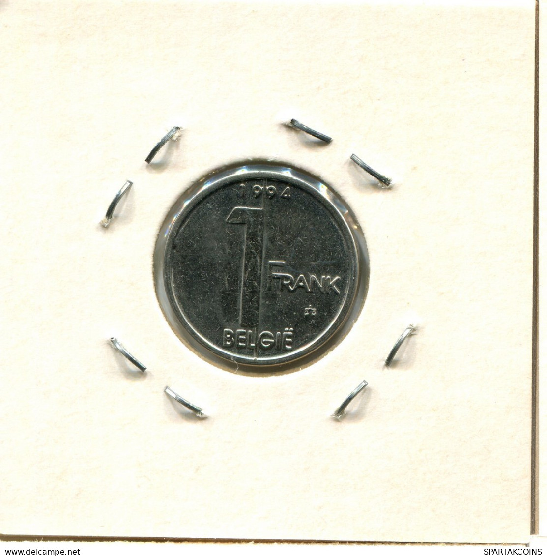 1 FRANC 1994 DUTCH Text BELGIEN BELGIUM Münze #BA553.D.A - 1 Franc