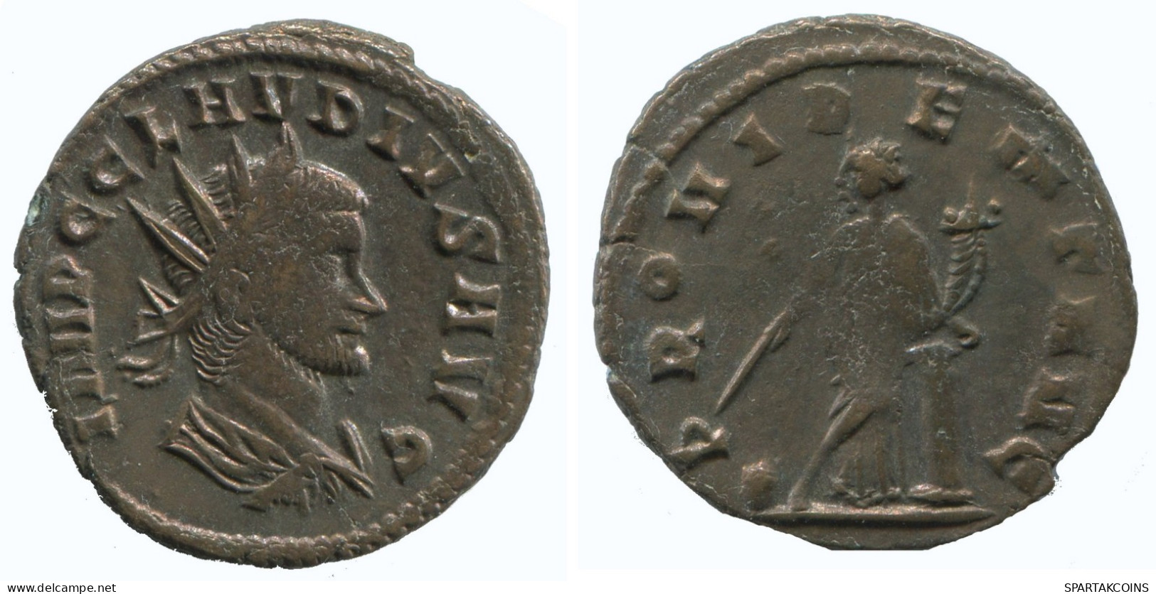 CLAUDIUS II ANTONINIANUS Roma AD91 Provident AVG 3.2g/21mm #NNN1919.18.E.A - Der Soldatenkaiser (die Militärkrise) (235 / 284)