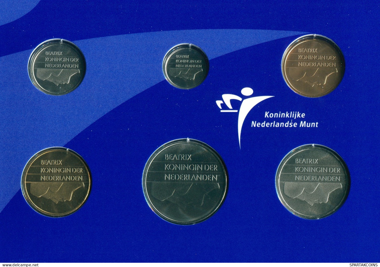 NIEDERLANDE NETHERLANDS 2001 MINT SET 6 Münze #SET1129.7.D.A - Jahressets & Polierte Platten