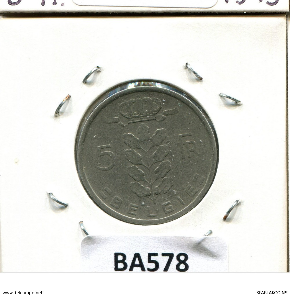 5 FRANCS 1950 DUTCH Text BELGIUM Coin #BA578.U.A - 5 Franc