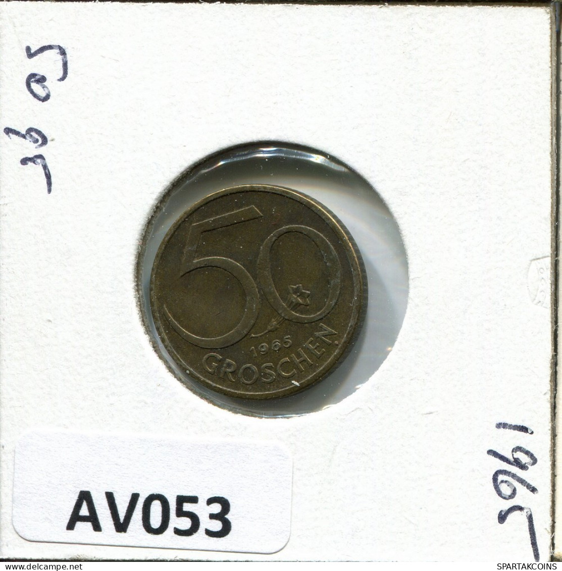 50 GROSCHEN 1965 AUSTRIA Moneda #AV053.E.A - Autriche