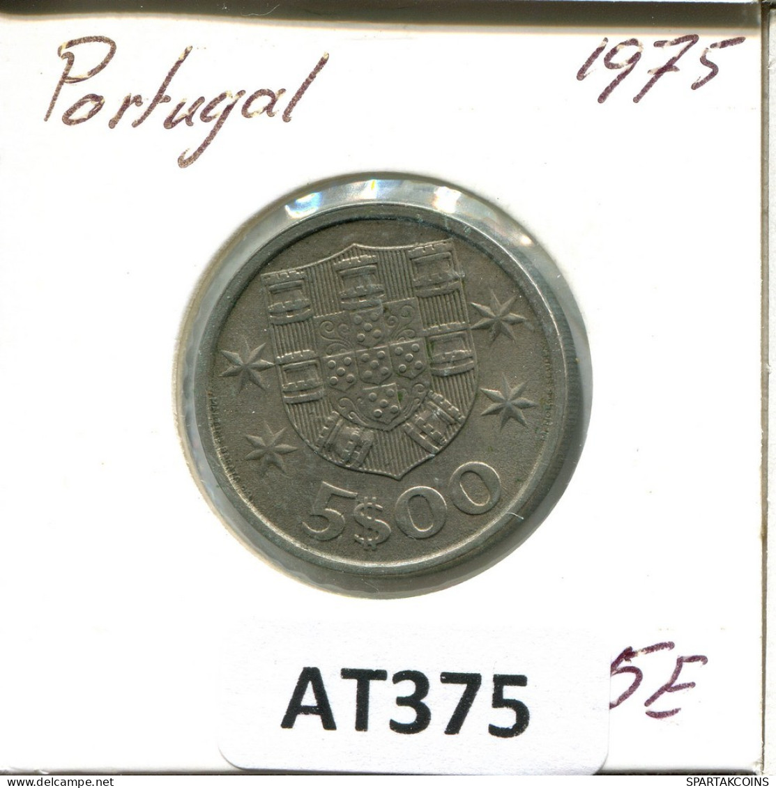 5 ESCUDOS 1975 PORTUGAL Pièce #AT375.F.A - Portugal