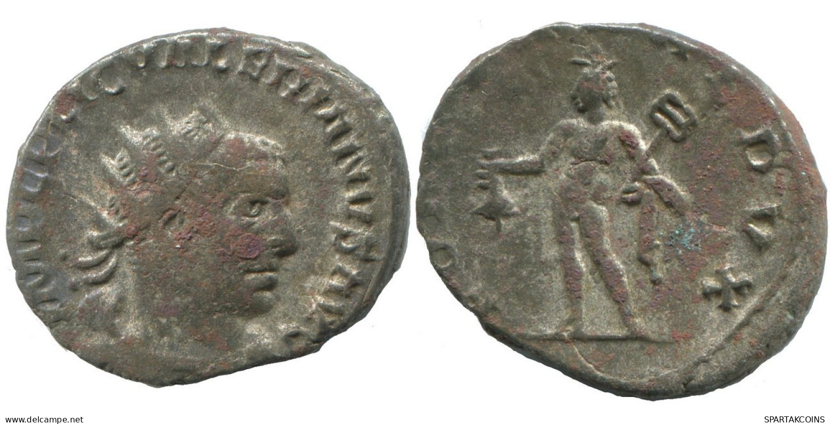 VALERIAN I ANTIOCH AD254-255 SILVERED ROMAN Moneda 3.2g/20mm #ANT2736.41.E.A - La Crisis Militar (235 / 284)