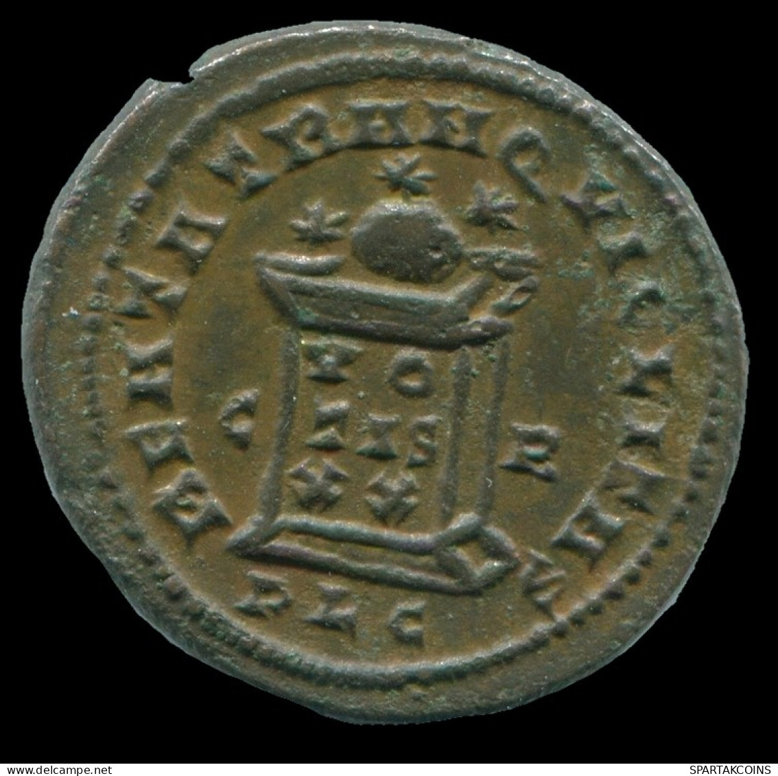CONSTANTINE I LUGDUNUM Mint ( PLG ) VO/TIS/XX GLOBE OVER ALTAR #ANC13224.18.U.A - Der Christlischen Kaiser (307 / 363)