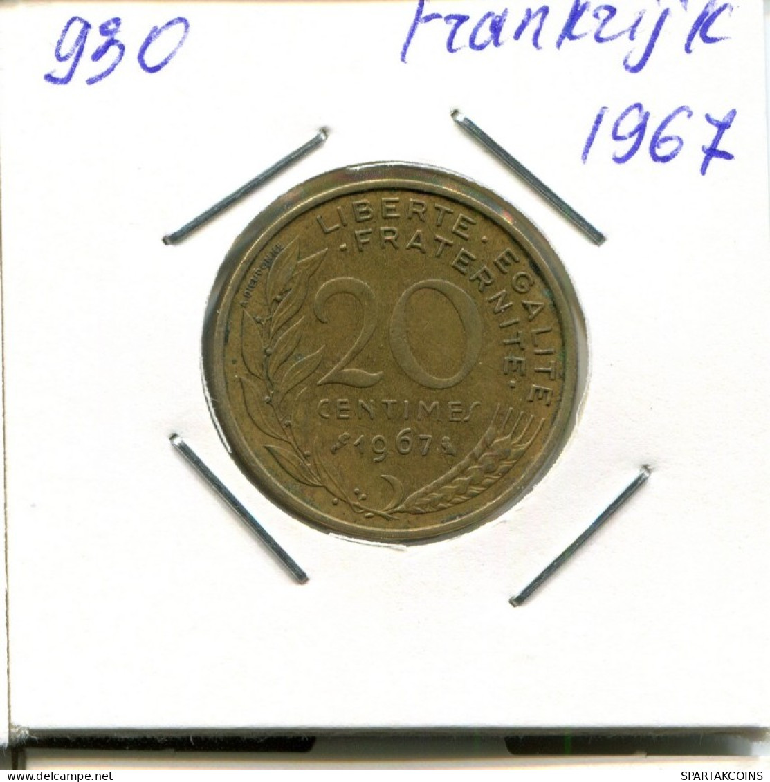 20 CENTIMES 1967 FRANCE Coin French Coin #AN170.U.A - 20 Centimes