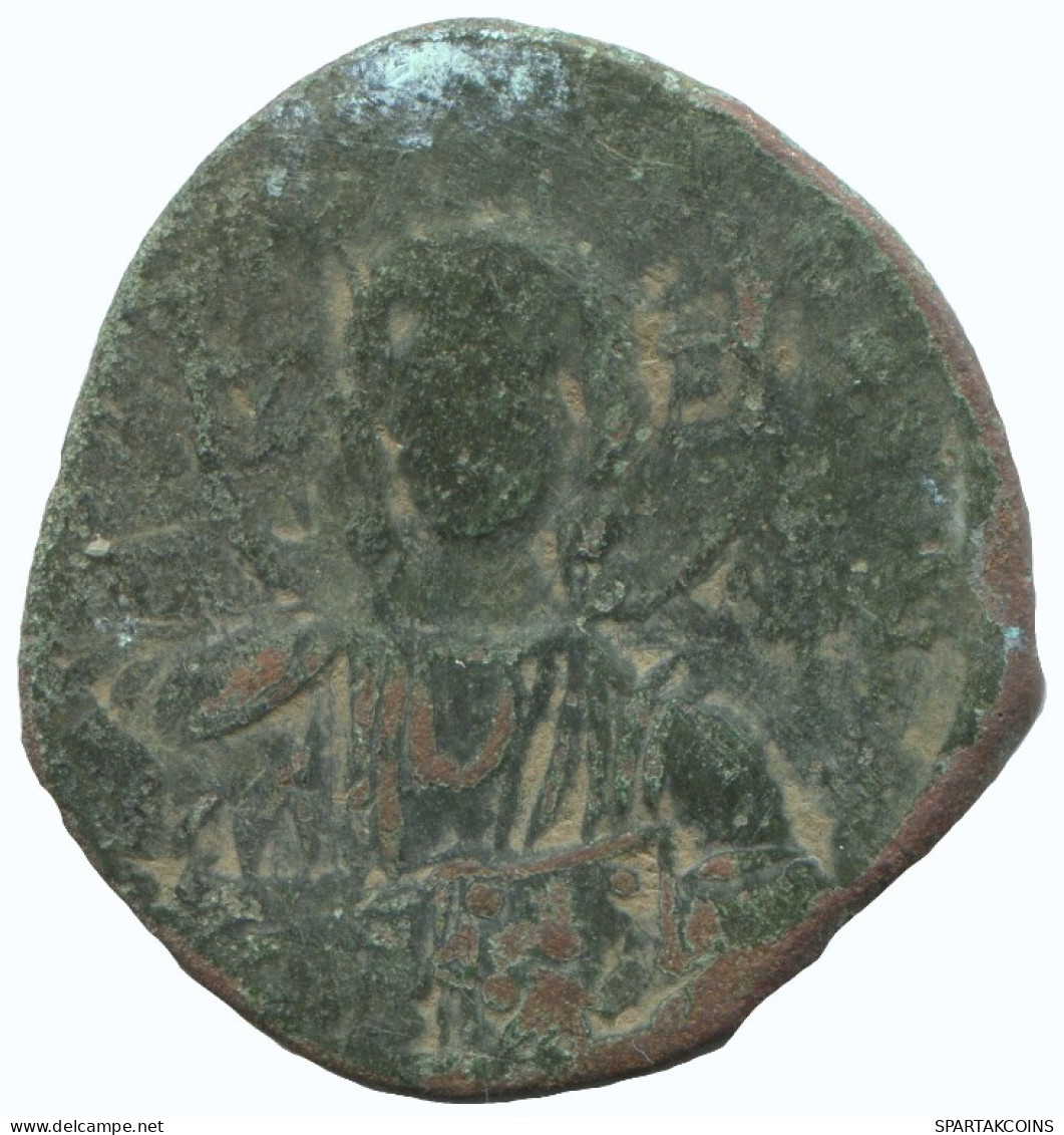 JESUS CHRIST ANONYMOUS CROSS Ancient BYZANTINE Coin 7.2g/30mm #AA604.21.U.A - Byzantinische Münzen