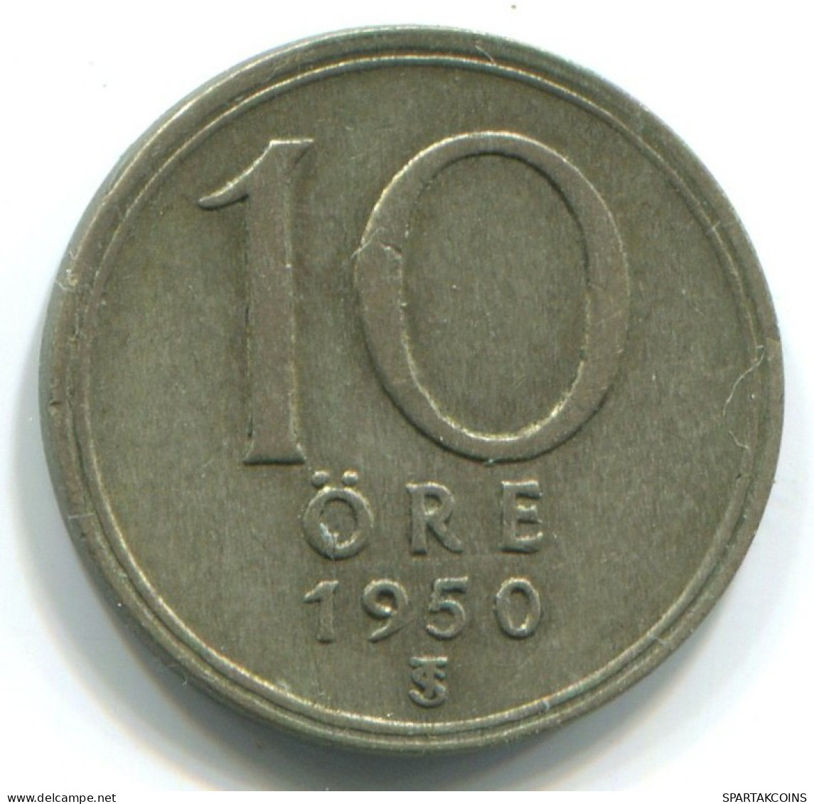 10 ORE 1950 SWEDEN SILVER Coin #WW1091.U.A - Schweden