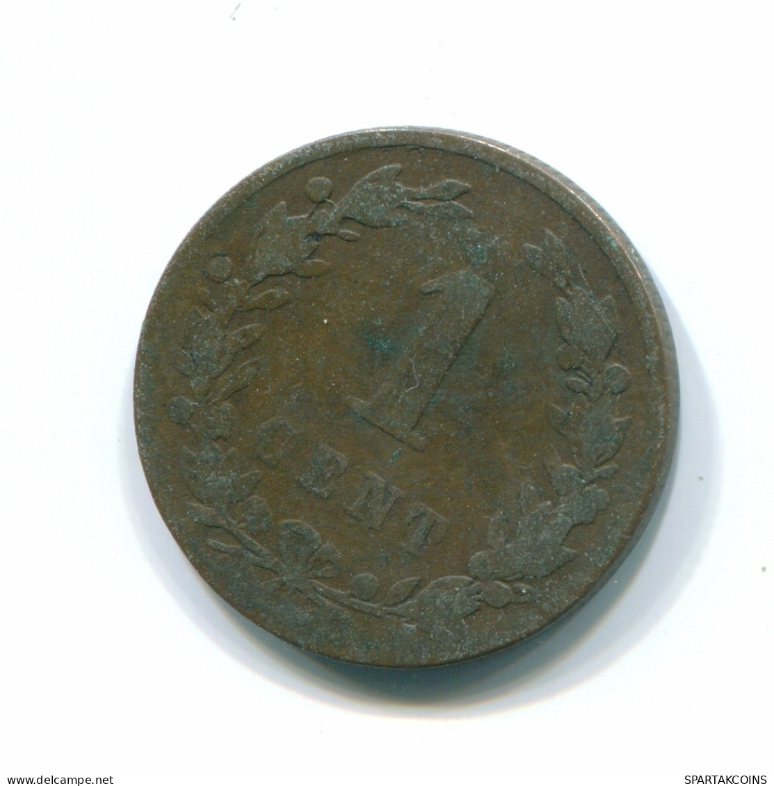 1 CENT 1877 NEERLANDÉS NETHERLANDS Moneda BRONZE #S11856.E.A - 1849-1890: Willem III.