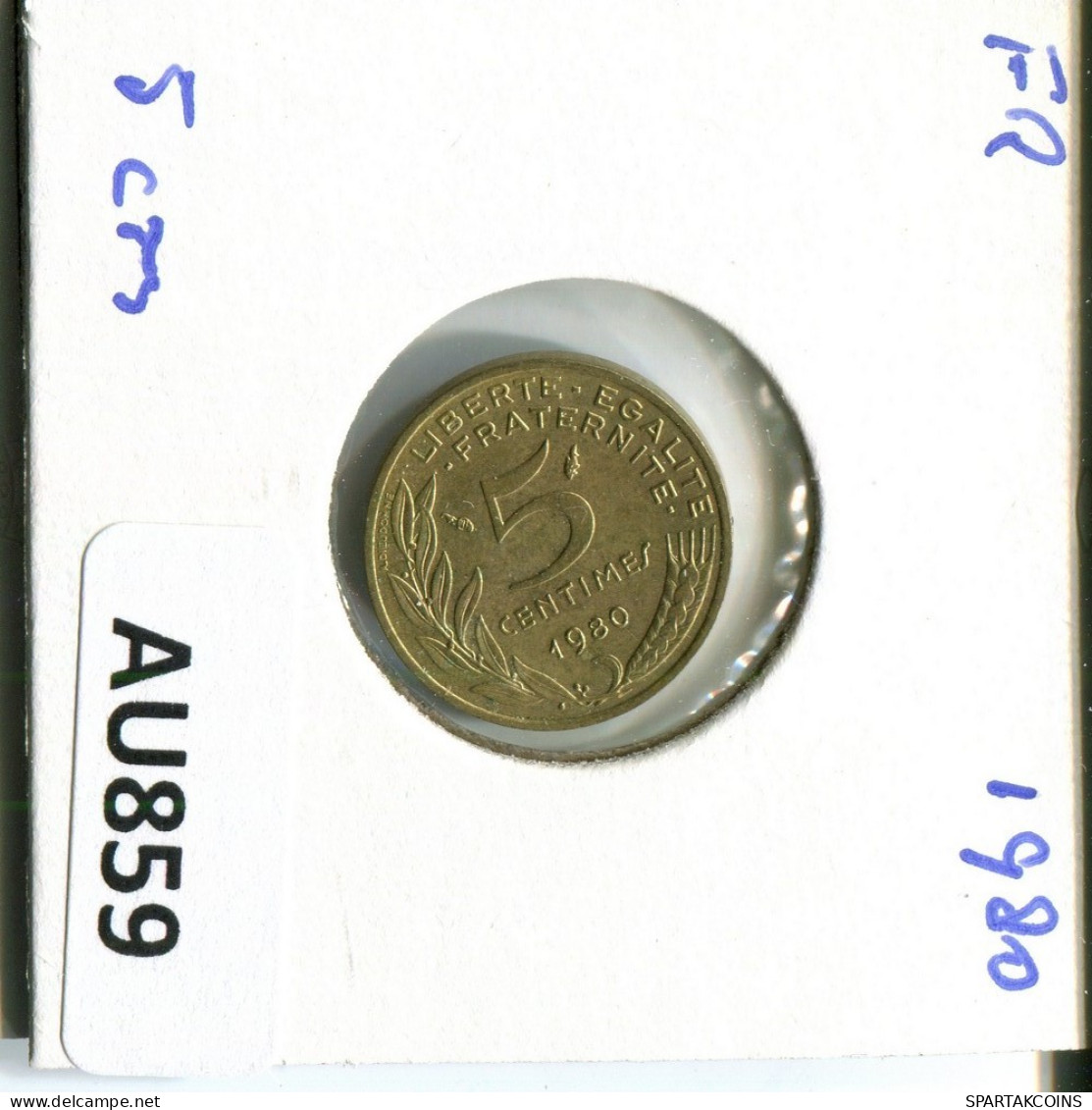 5 CENTIMES 1980 FRANCE Coin #AU859.U.A - 5 Centimes