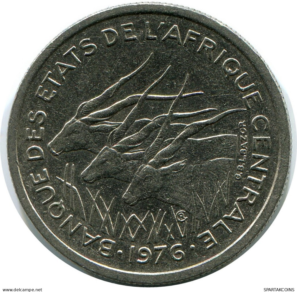 50 FRANCS CFA 1976 CENTRAL AFRICAN STATES (BEAC) Münze #AP867.D.A - Centrafricaine (République)