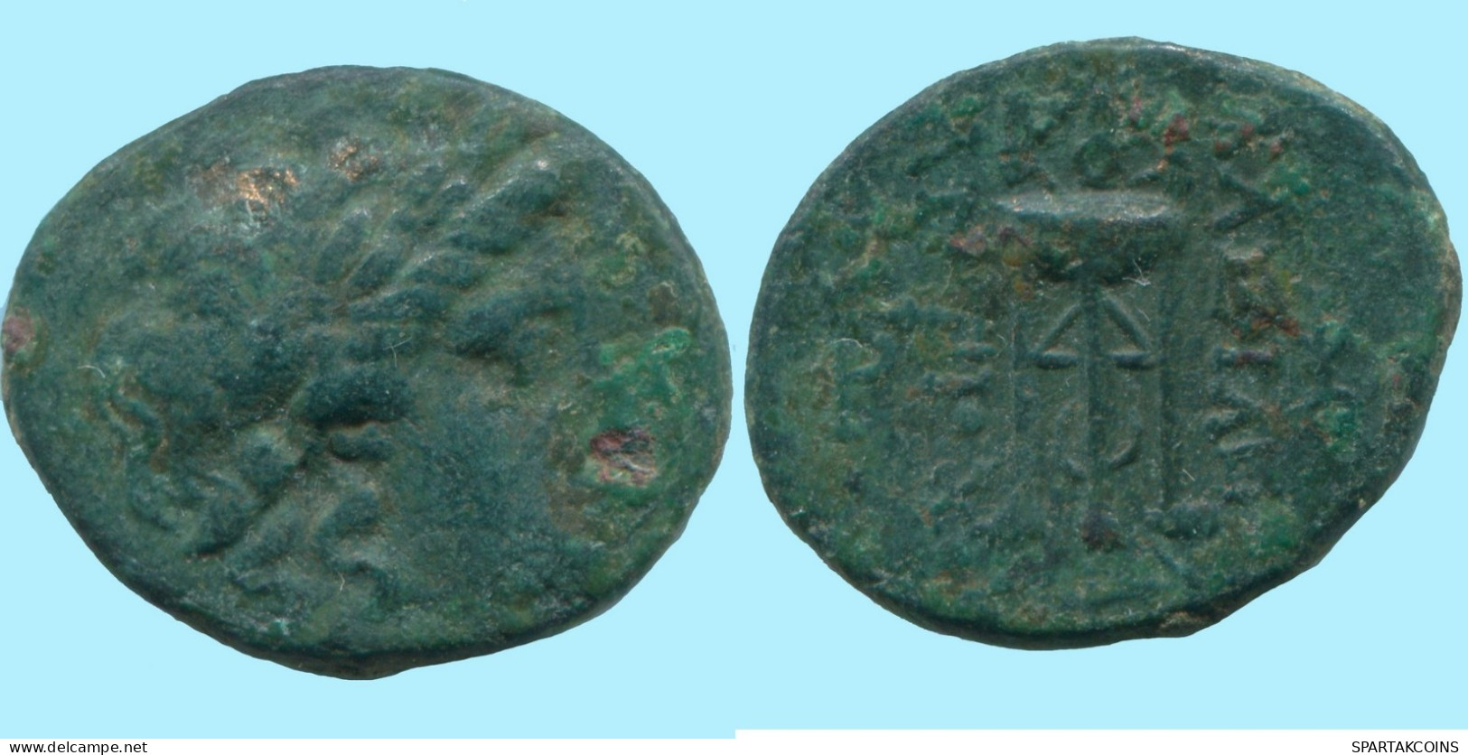 Auténtico Original GRIEGO ANTIGUOAE Moneda TRIPOD 3.9g/19.6mm #ANC13038.7.E.A - Griechische Münzen