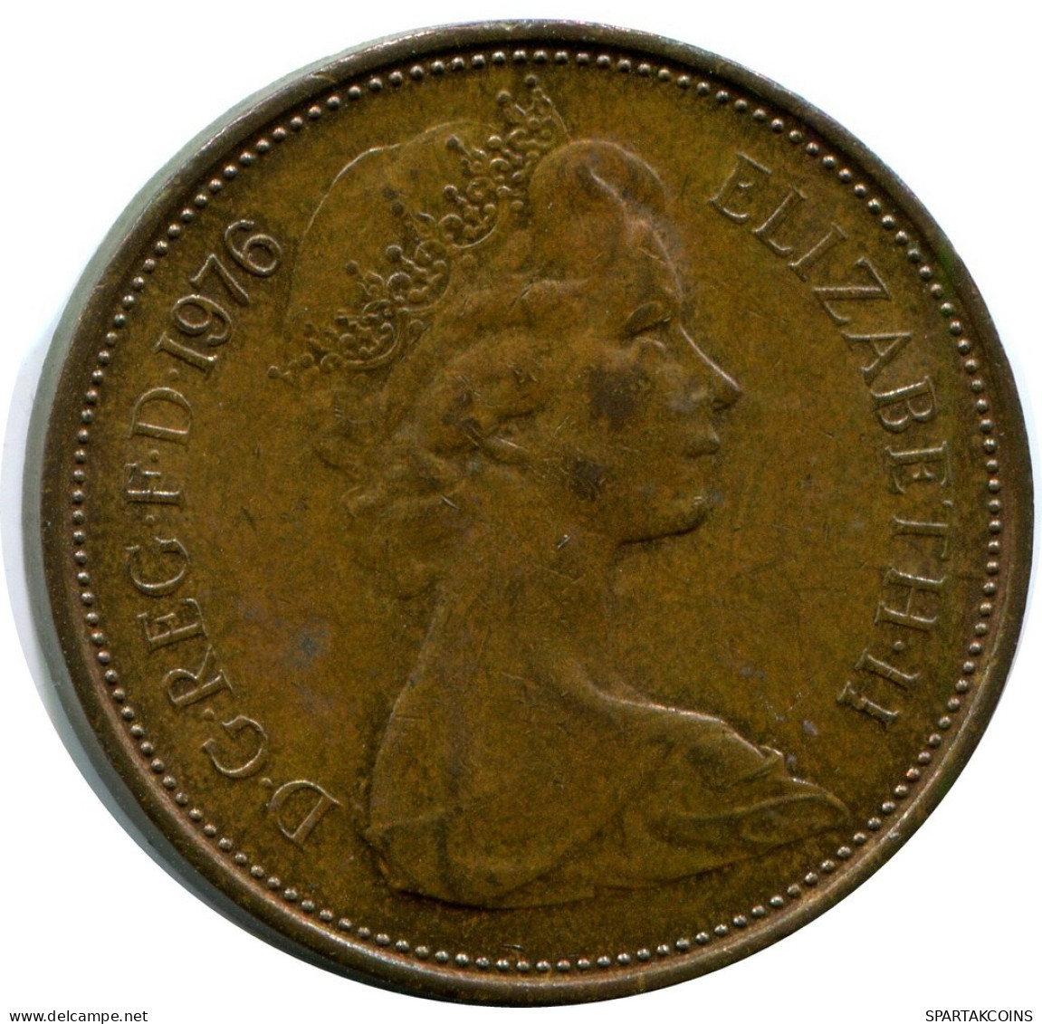 2 NEW PENCE 1976 UK GREAT BRITAIN Coin #AZ046.U.A - 2 Pence & 2 New Pence