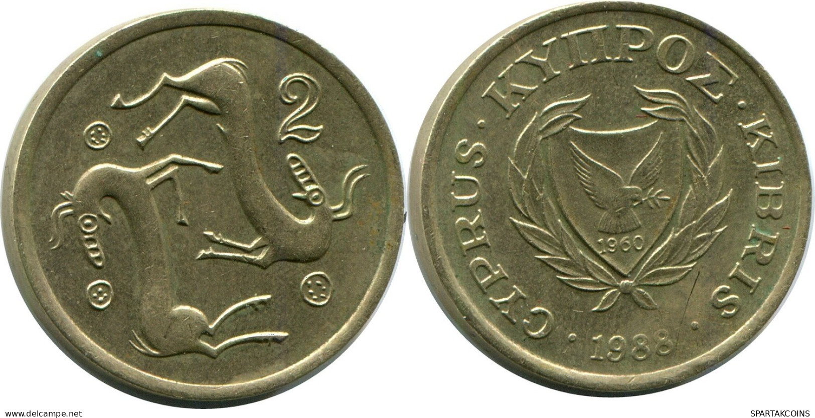 2 CENTS 1998 CHIPRE CYPRUS Moneda #AP321.E.A - Cyprus