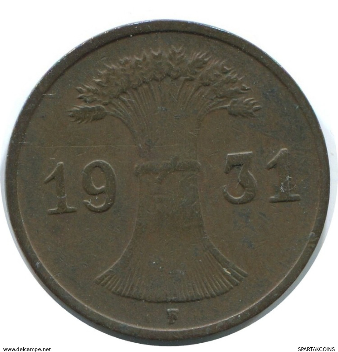 1 REICHSPFENNIG 1931 F GERMANY Coin #AE235.U.A - 1 Reichspfennig