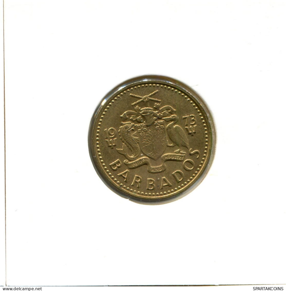 5 CENTS 1973 BARBADOS Moneda #AX346.E.A - Barbados