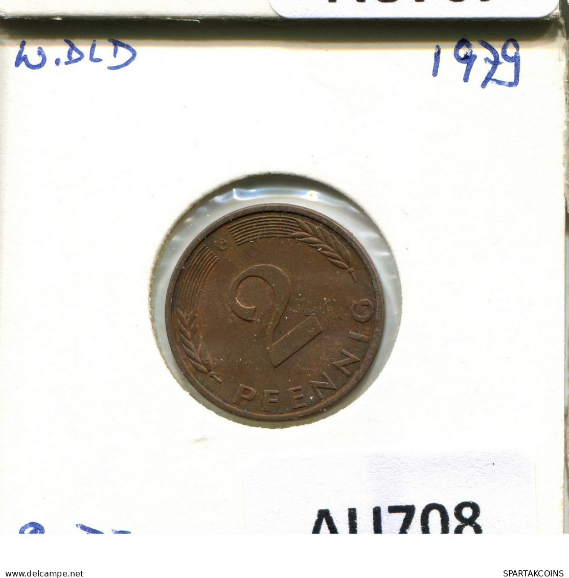 2 PFENNIG 1979 G BRD ALEMANIA Moneda GERMANY #AU708.E.A - 2 Pfennig