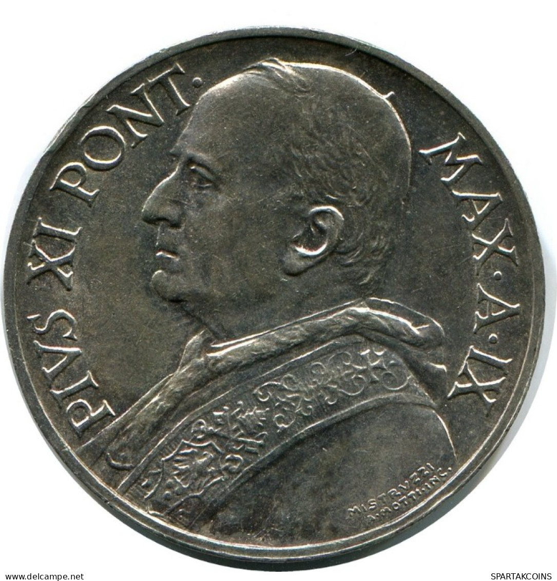5 LIRE 1930 VATIKAN VATICAN Münze Pius XI (1922-1939) SILBER #AH364.13.D.A - Vaticaanstad