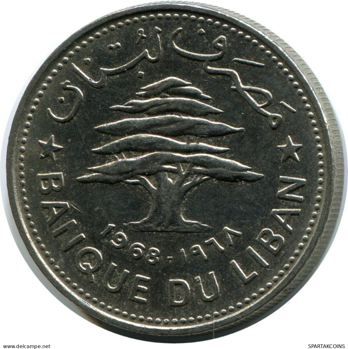 50 PIASTRES 1968 LIRANESA LEBANON Moneda #AH796.E.A - Lebanon